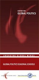 Global Politics Seasonal Schools Program Flyer